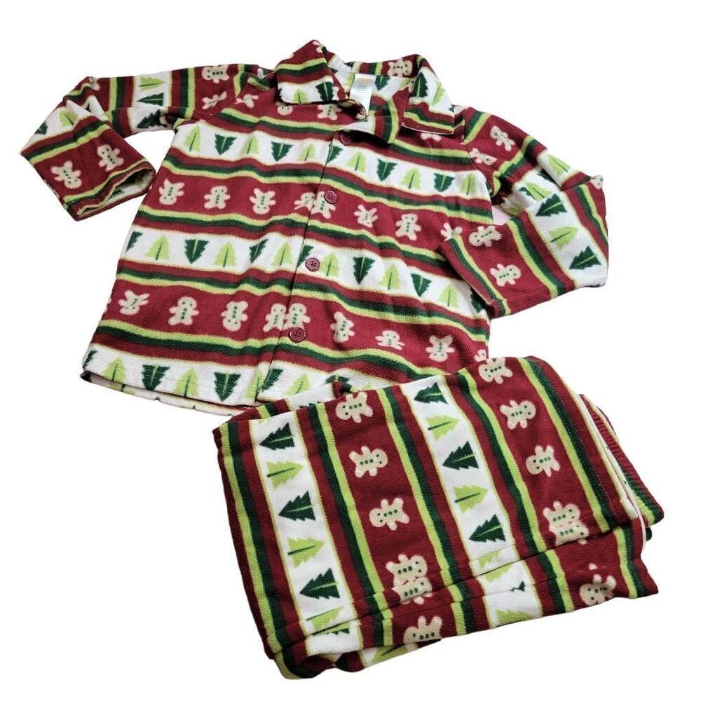 Gymboree Christmas Gingerbread pajamas S5/6
